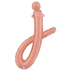 Bokstavsballong Script Roséguld