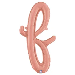 Bokstavsballong Script Roséguld