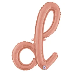Bokstavsballong Script Roséguld