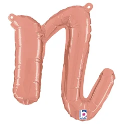 Bokstavsballong Script Roséguld