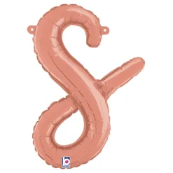Bokstavsballong Script Roséguld