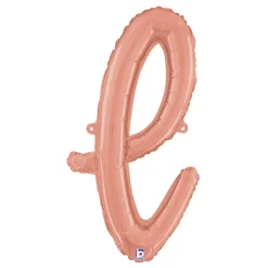Bokstavsballong Script Roséguld
