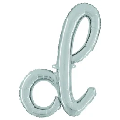 Bokstavsballong Script Silver