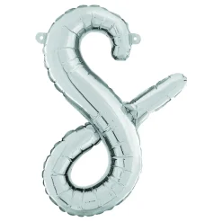 Bokstavsballong Script Silver