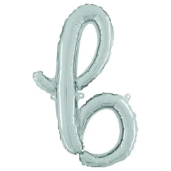 Bokstavsballong Script Silver