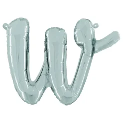 Bokstavsballong Script Silver