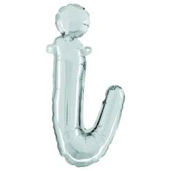 Bokstavsballong Script Silver