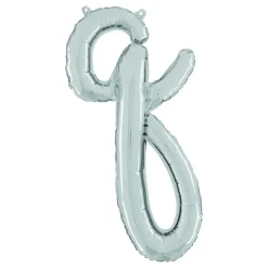Bokstavsballong Script Silver