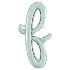 Bokstavsballong Script Silver
