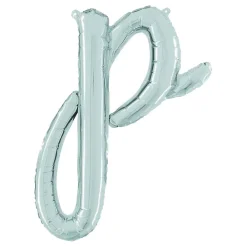 Bokstavsballong Script Silver