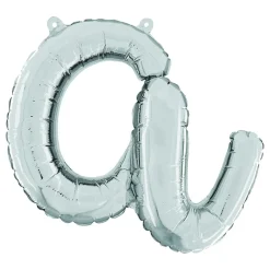 Bokstavsballong Script Silver