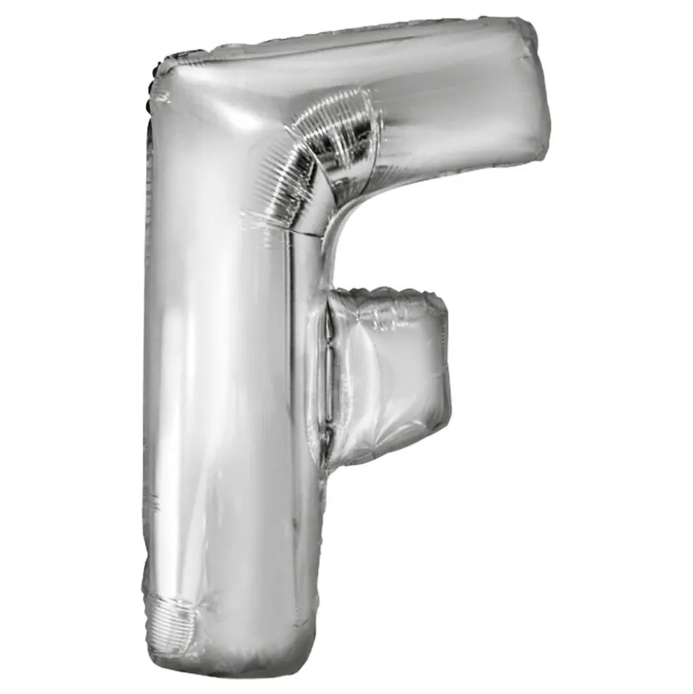 Bokstavsballong Silver Metallic