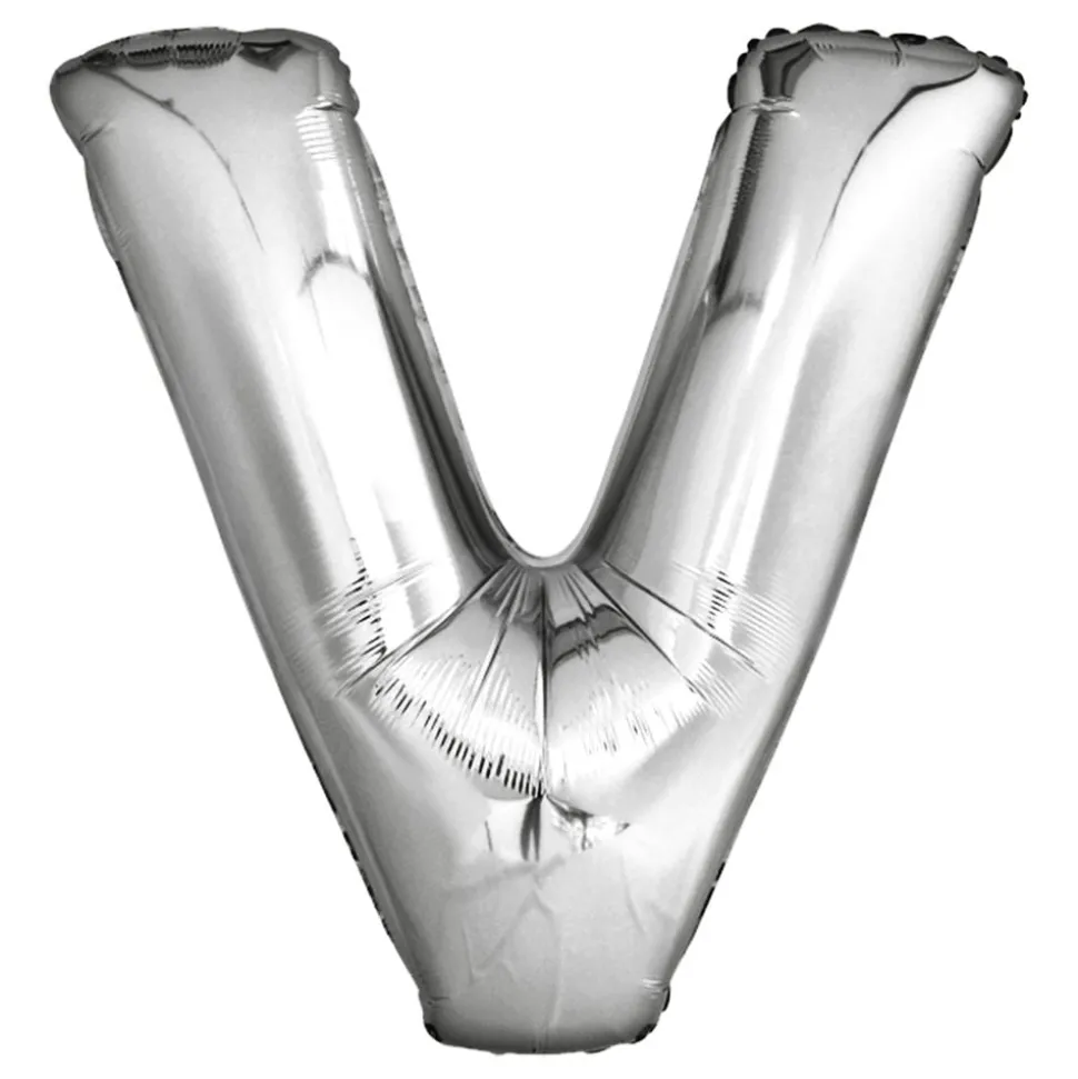 Bokstavsballong Silver Metallic