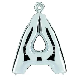 Bokstavsballong Silver Metallic