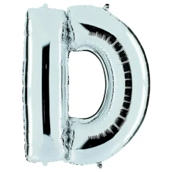 Bokstavsballong Silver Metallic