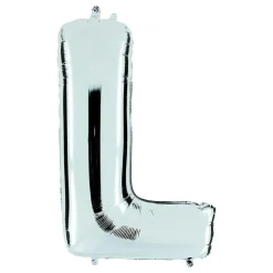 Bokstavsballong Silver Metallic