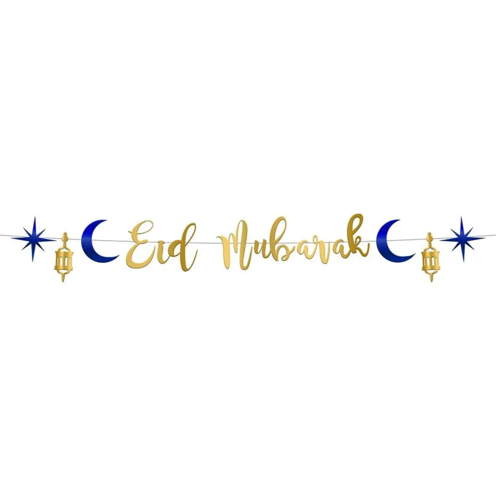 Bokstavsbanderoll Eid Mubarak