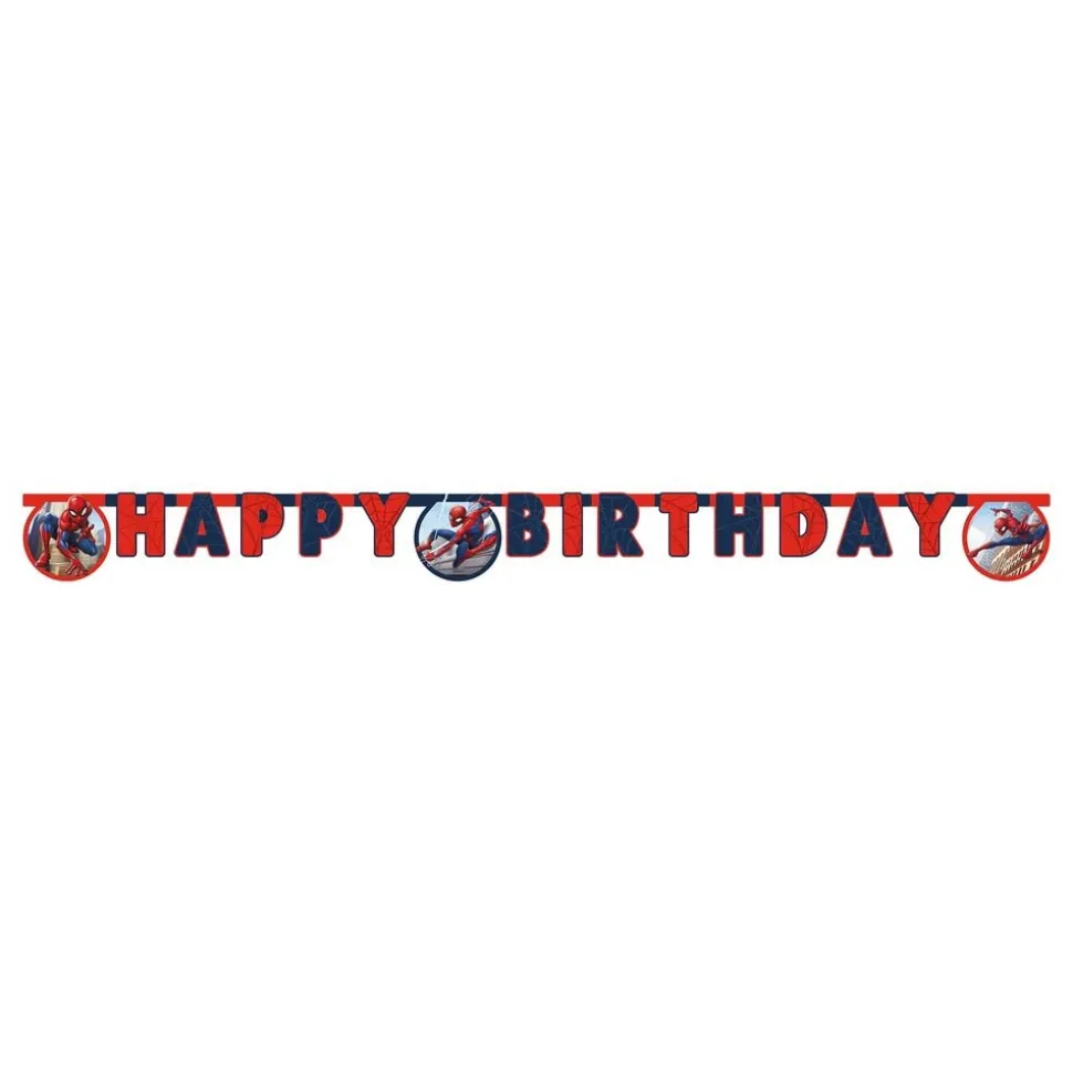 Bokstavsgirlang Happy Birthday Spider-Man