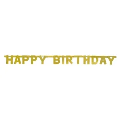 Bokstavsgirlang Happy Birthday Guld