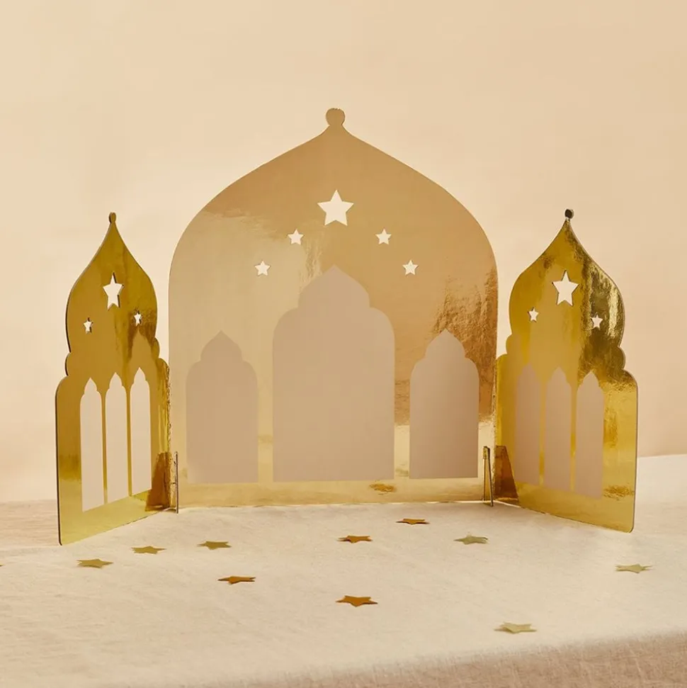 Bordsdekoration Eid Mubarak Tempel Guld
