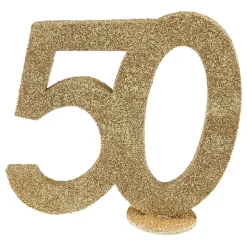 Bordsdekoration 50 Glitter Guld