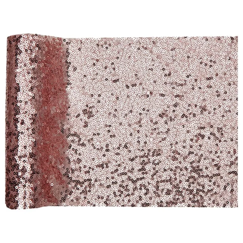 Bordslöpare Paljetter Roséguld