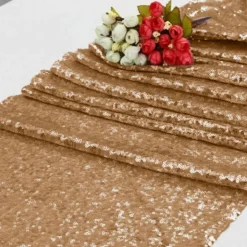 Bordslöpare Paljett Guld