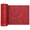 Bordslöpare Tjock Röd Glitter