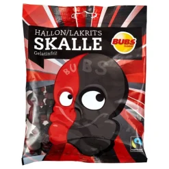 BUBS Raspberry Salty Licorice Skalle Storpack
