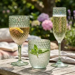 Champagneglas i Plast Grön