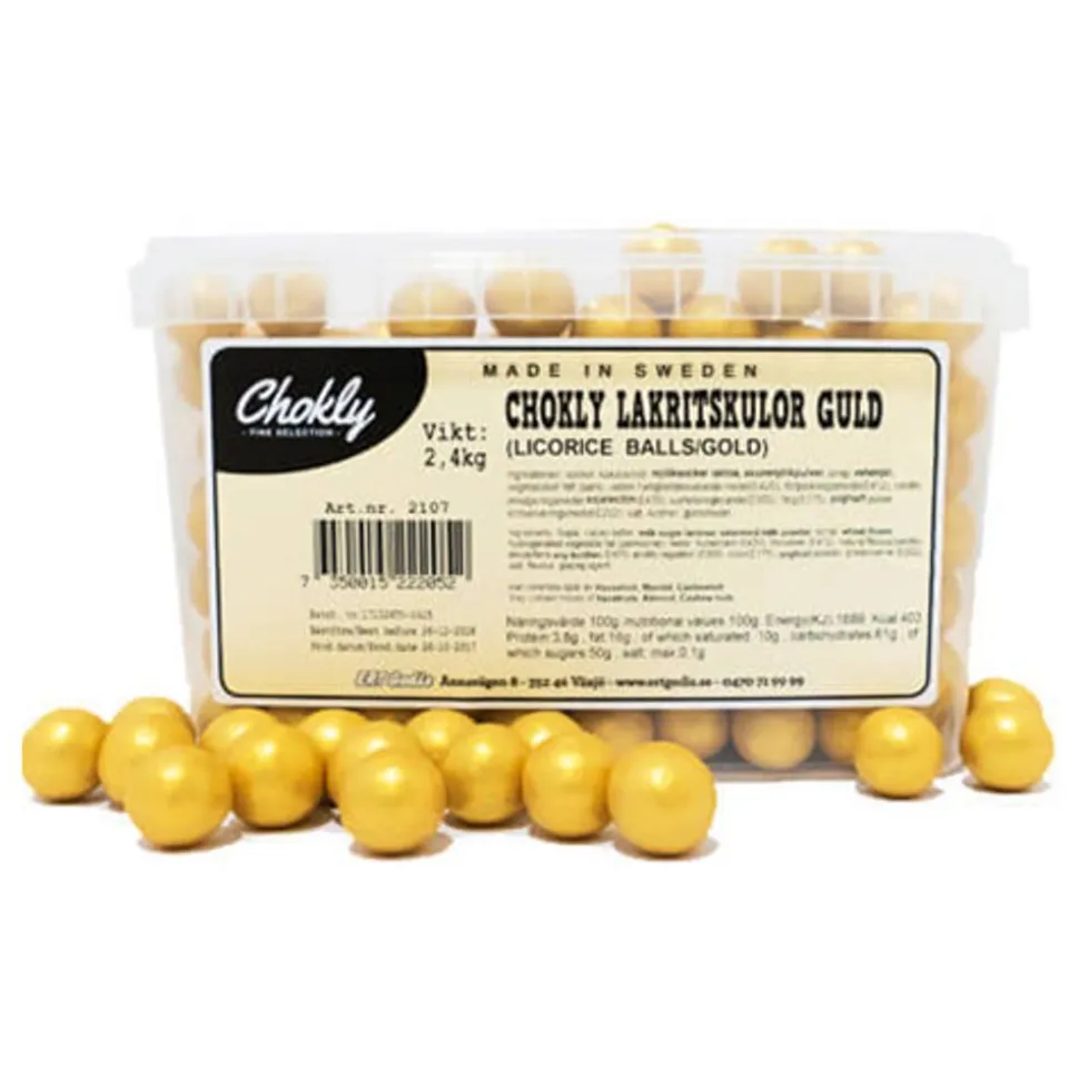 Chokly Lakritskulor Guld Storpack