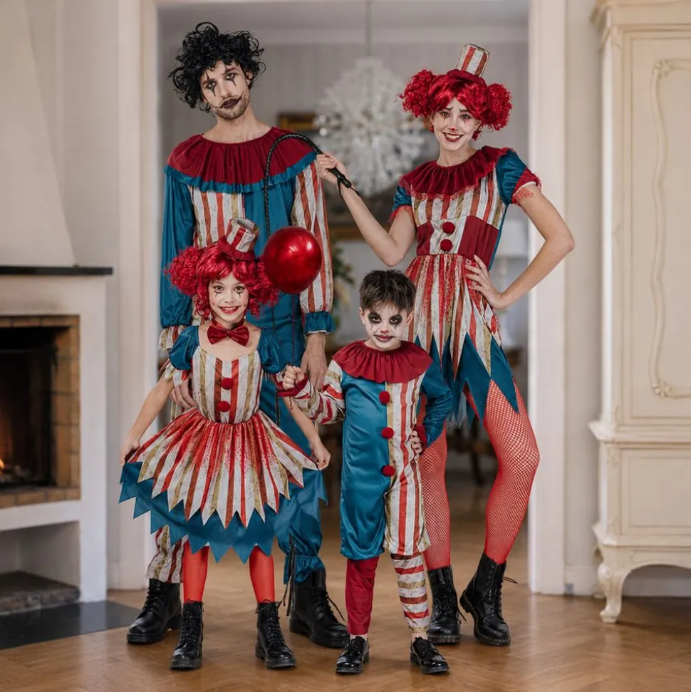 Clown Vintage Klänning Barn Maskeraddräkt