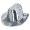 Cowboyhatt Silver med Paljetter