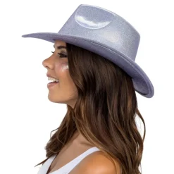 Cowboyhatt Skimrande Lila