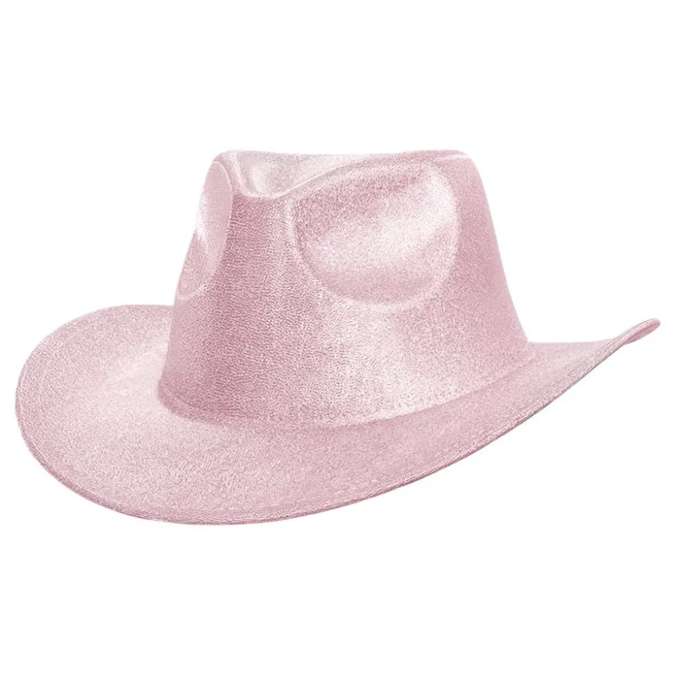 Cowboyhatt Skimrande Rosa