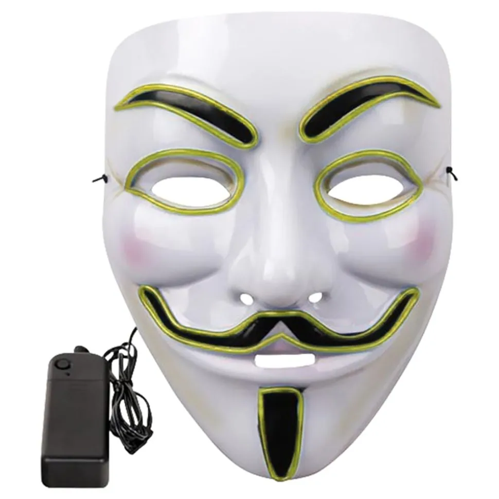 EL Wire V For Vendetta LED Mask