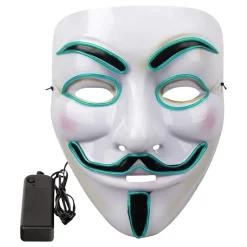 EL Wire V For Vendetta LED Mask