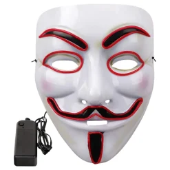 EL Wire V For Vendetta LED Mask