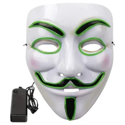 EL Wire V For Vendetta LED Mask