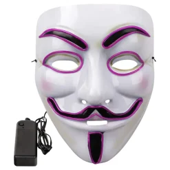 EL Wire V For Vendetta LED Mask