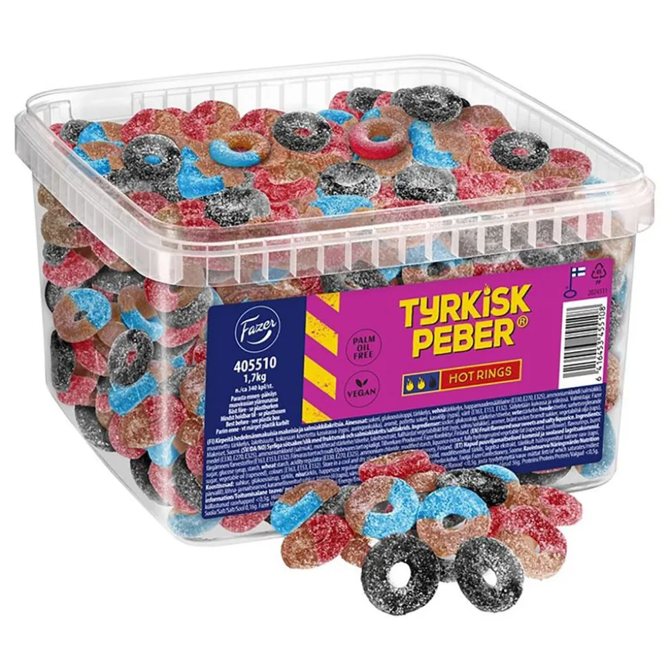 Fazer Tyrkisk Peber Hot Rings Storpack