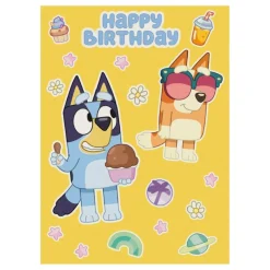 Födelsedagskort Bluey Gul