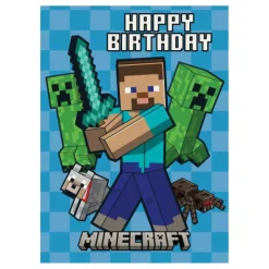 Födelsedagskort Minecraft World