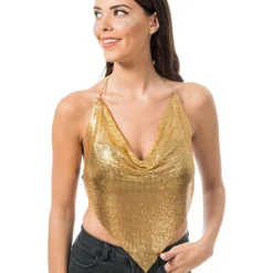 Festivaltopp Guld Metallic