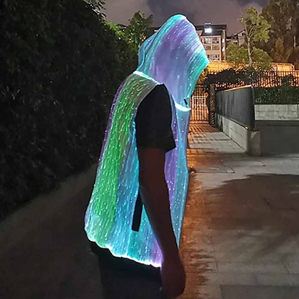 Fiberoptisk LED Hoodie