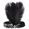 Flapper Pannband med Diamant Svart