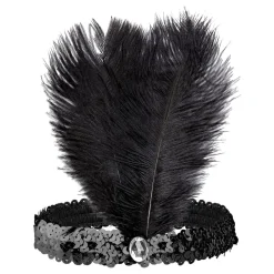 Flapper Pannband med Diamant Svart