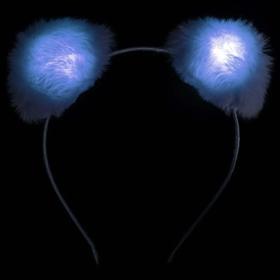 Fluffigt LED Diadem med Öron