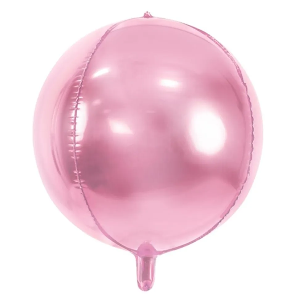 Folieballong Boll Ljusrosa