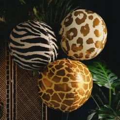 Folieballong Boll Giraffmönster Stor